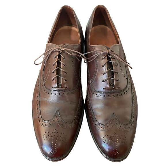 Allen Edmonds Chester Wingtip Oxfords Brown 13 D Lace-Up Career Formal Office - Picture 7 of 13